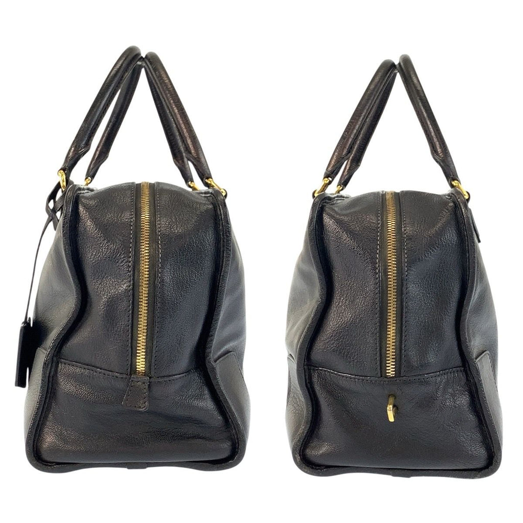 Loewe Amazona 36 Black Gold Leather Boston — view 7