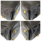 Loewe Amazona 36 Black Gold Leather Boston — view 4