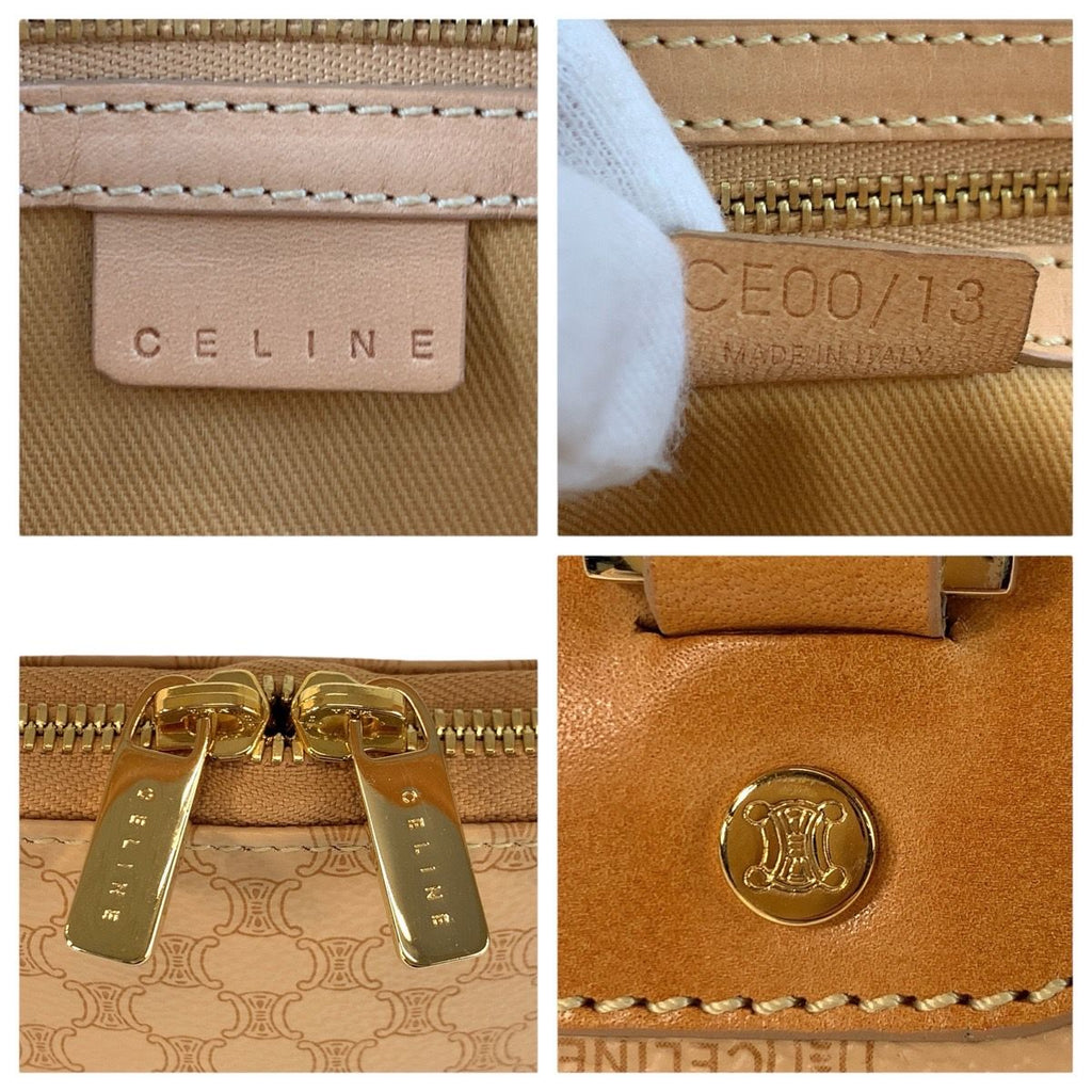 Celine Vintage Macadam Beige Camel 13 2-Way Shoulder — view 3