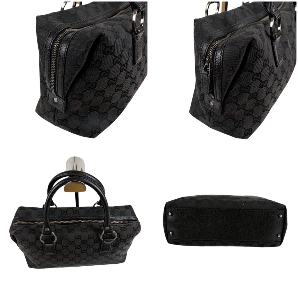 Gucci GG Canvas Mini Boston Bag Black — view 4