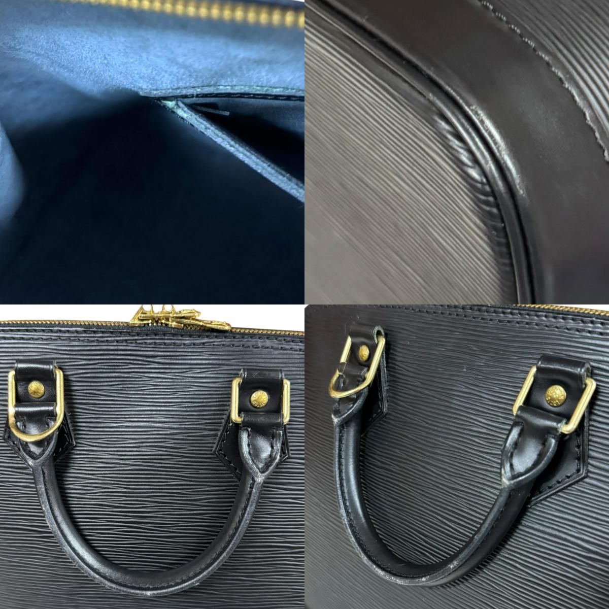 Louis Vuitton Alma Epi Handbag Black — view 9