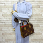 Louis Vuitton On The Go PM Monogram Giant Shoulder Bag Brown — view 2