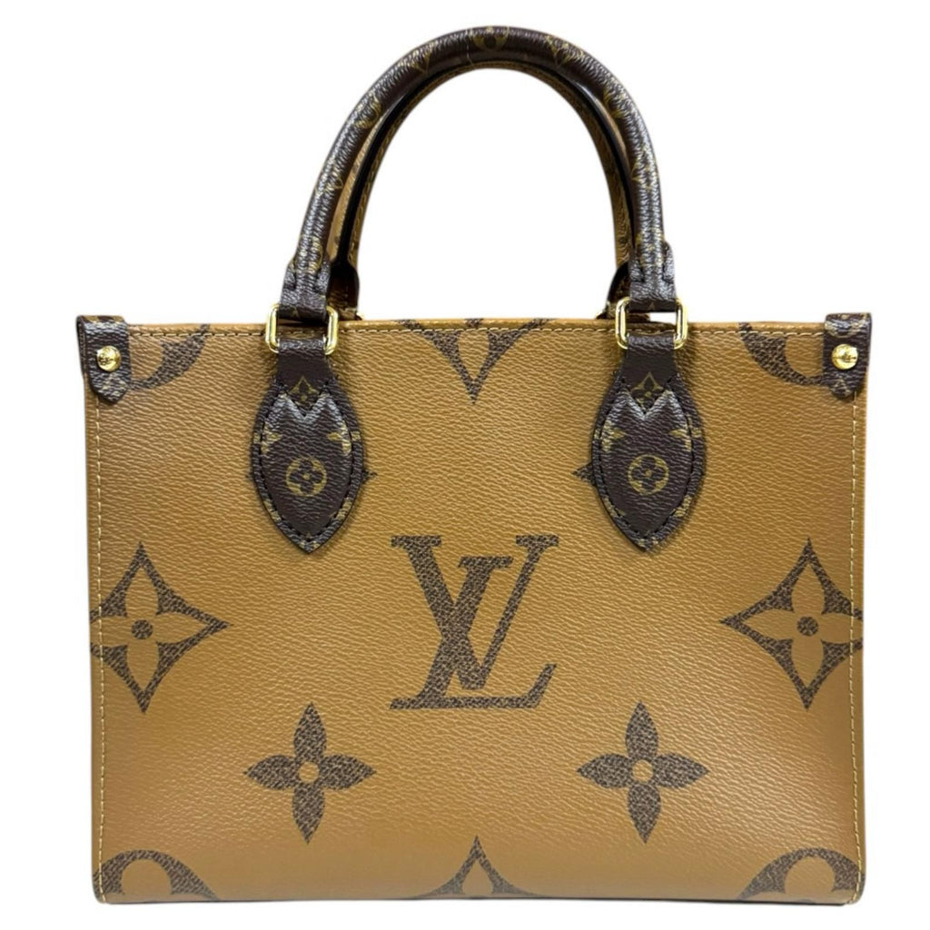 Louis Vuitton On The Go PM Monogram Giant Shoulder Bag Brown — view 3