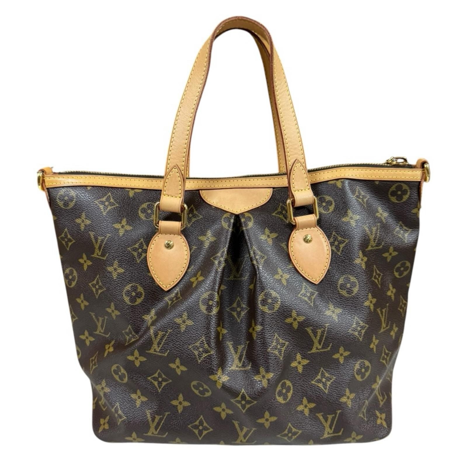 Louis Vuitton Palermo PM Monogram Shoulder Bag Canvas Brown — view 3
