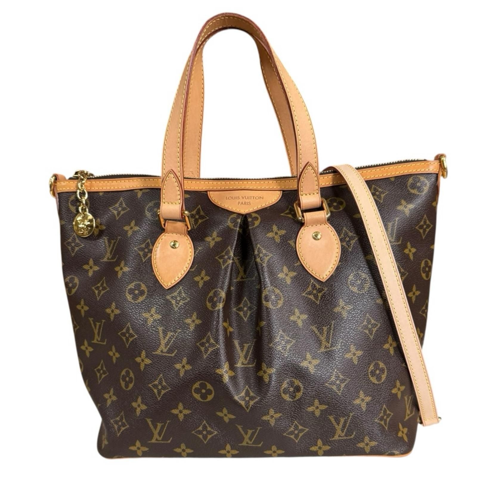 Louis Vuitton Palermo PM Monogram Shoulder Bag Canvas Brown