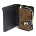 Louis Vuitton Portefeuille Juliette Bifold Wallet Monogram Giant Reverse Brown — view 3