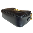 Gucci GG Marmont Shoulder Bag Leather Black — view 7