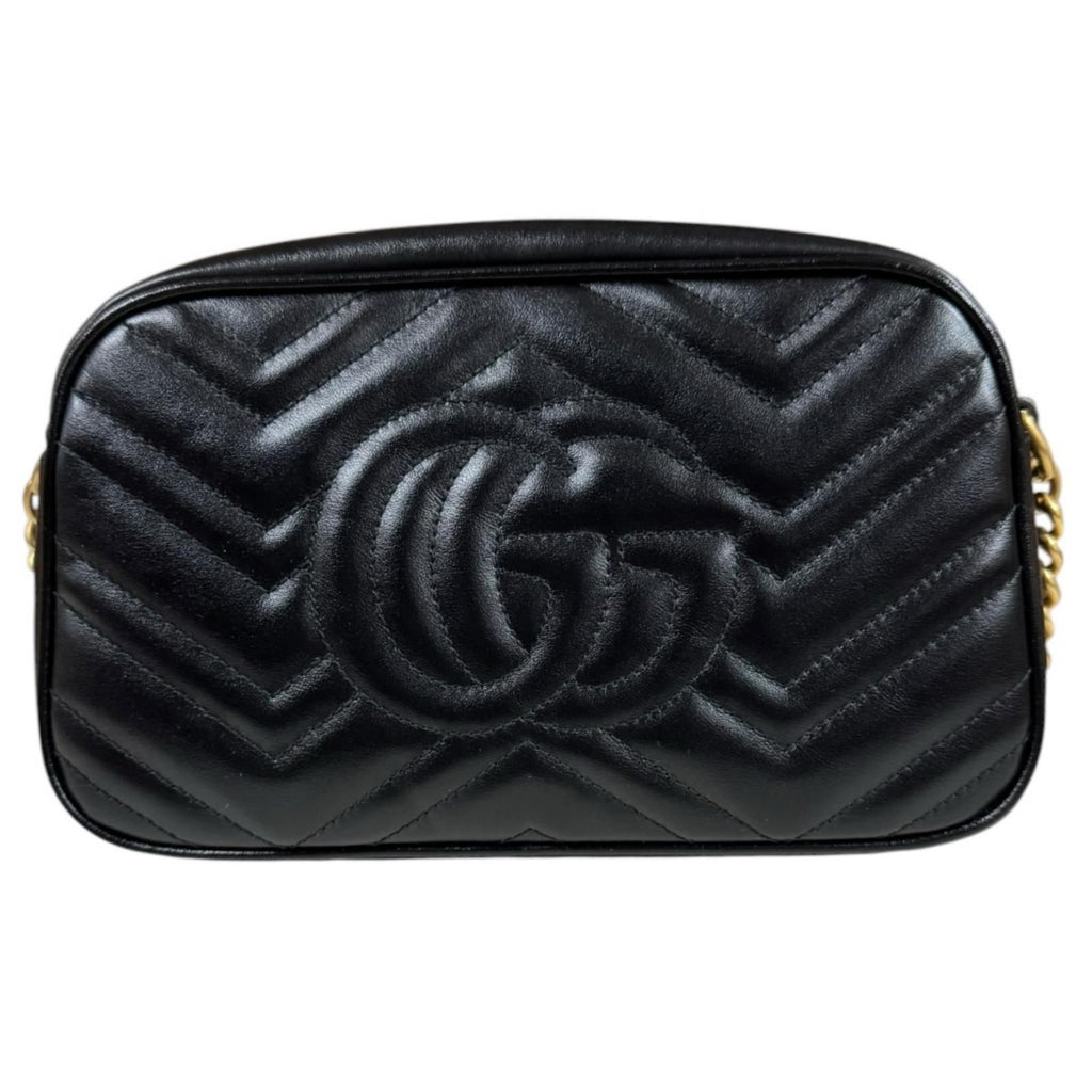 Gucci GG Marmont Shoulder Bag Leather Black — view 3