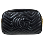 Gucci GG Marmont Shoulder Bag Leather Black — view 3
