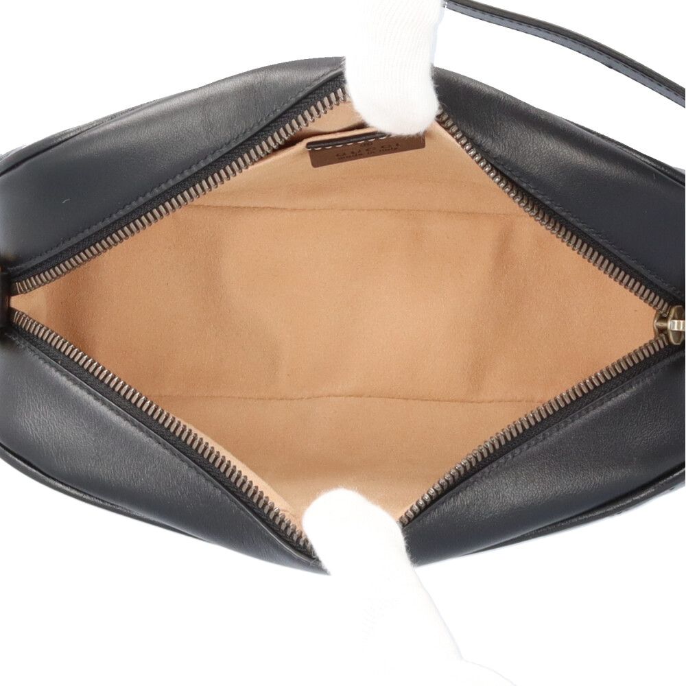 Gucci GG Marmont Shoulder Bag Leather Black — view 8