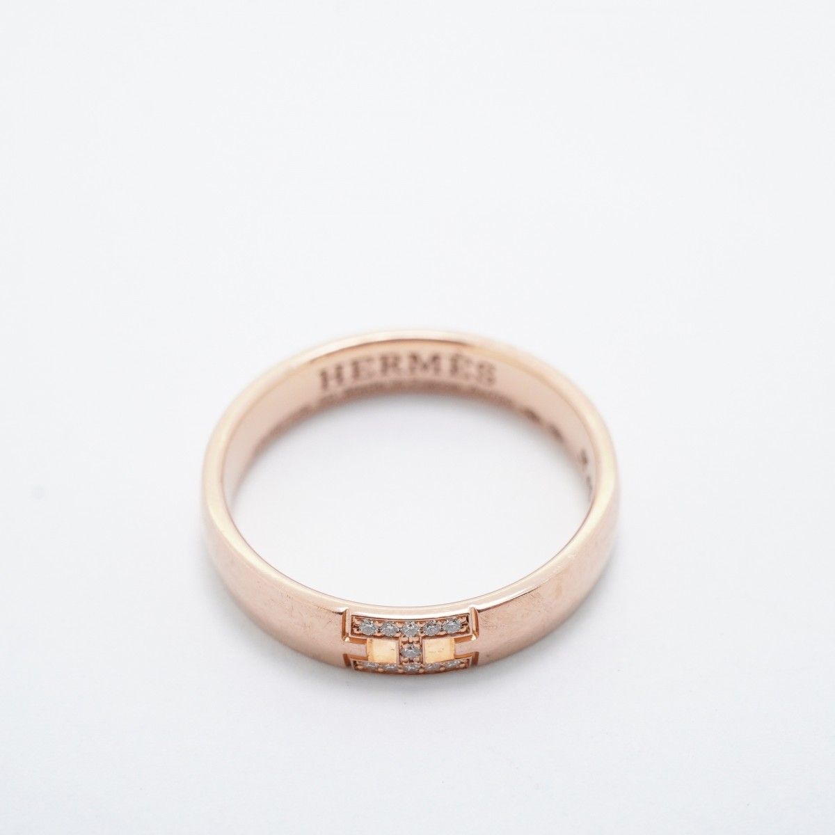 Hermes Ring Ever Herakles 18k Pink Gold Diamond — view 3
