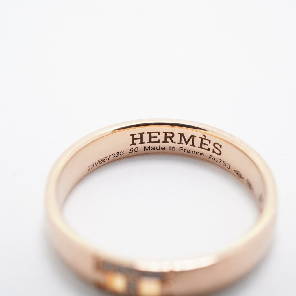 Hermes Ring Ever Herakles 18k Pink Gold Diamond — view 4