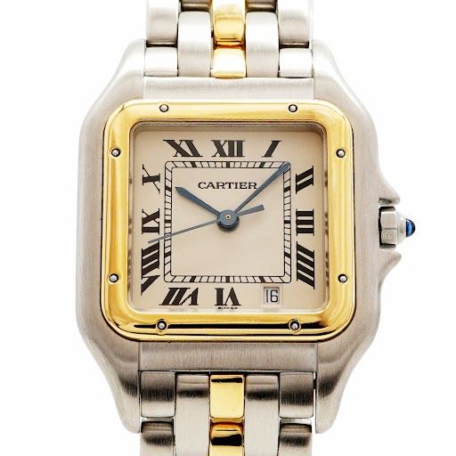 Cartier Panthere MM 1 Row Ivory Dial Watch