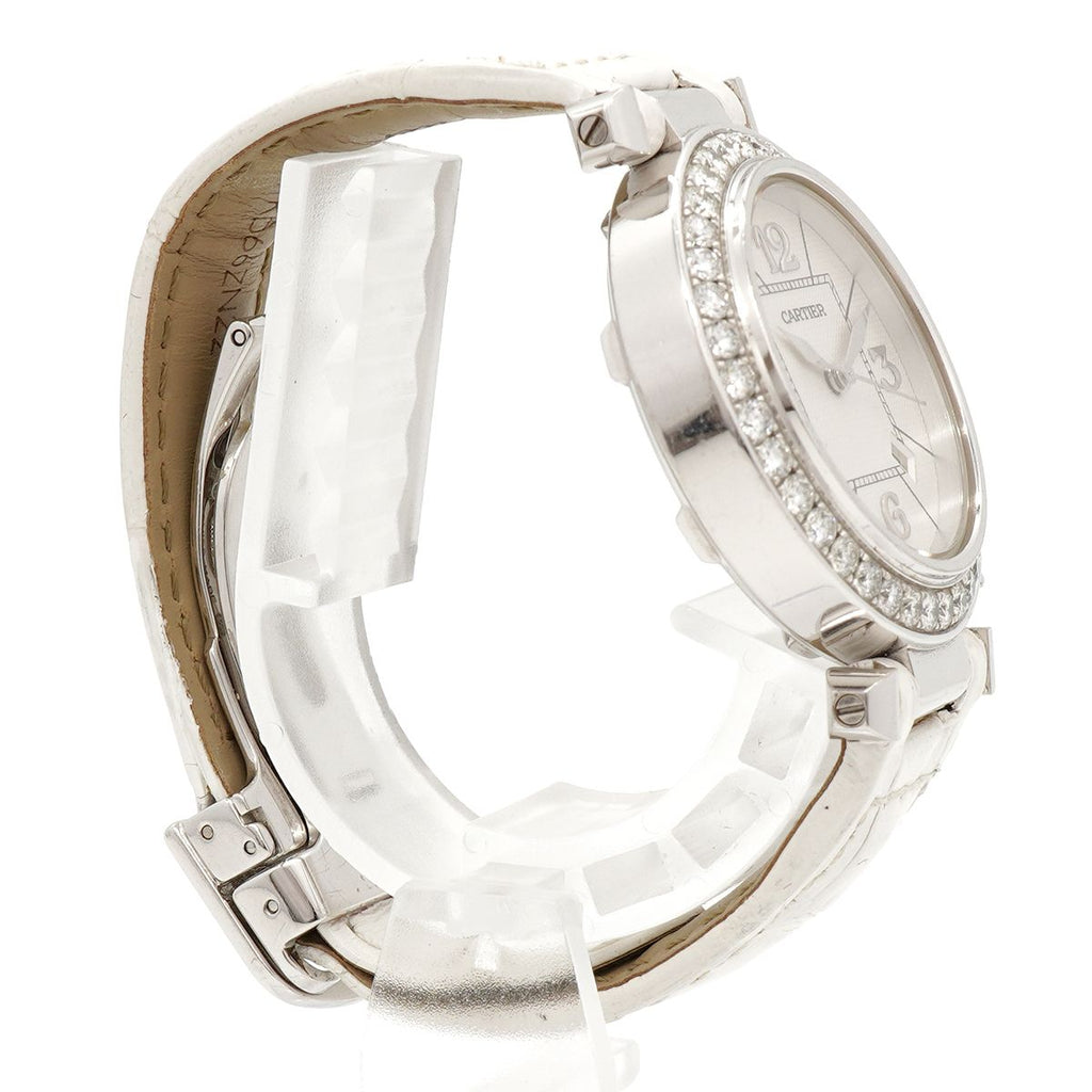 Cartier Pasha Diamond WG Silver Dial Watch — view 3