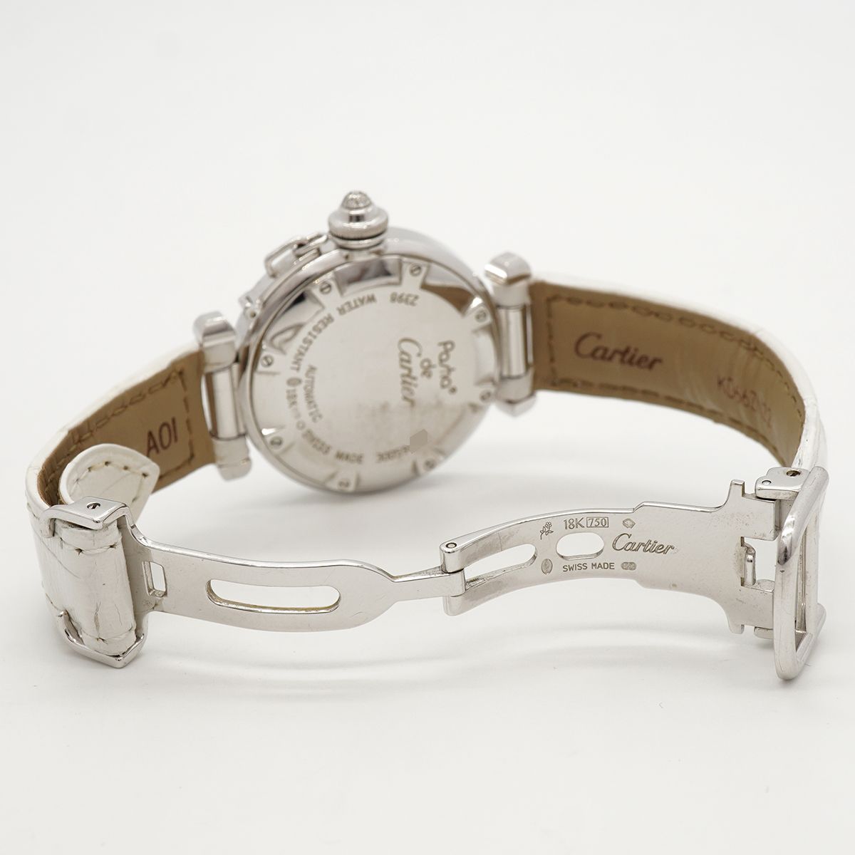 Cartier Pasha Diamond WG Silver Dial Watch — view 4