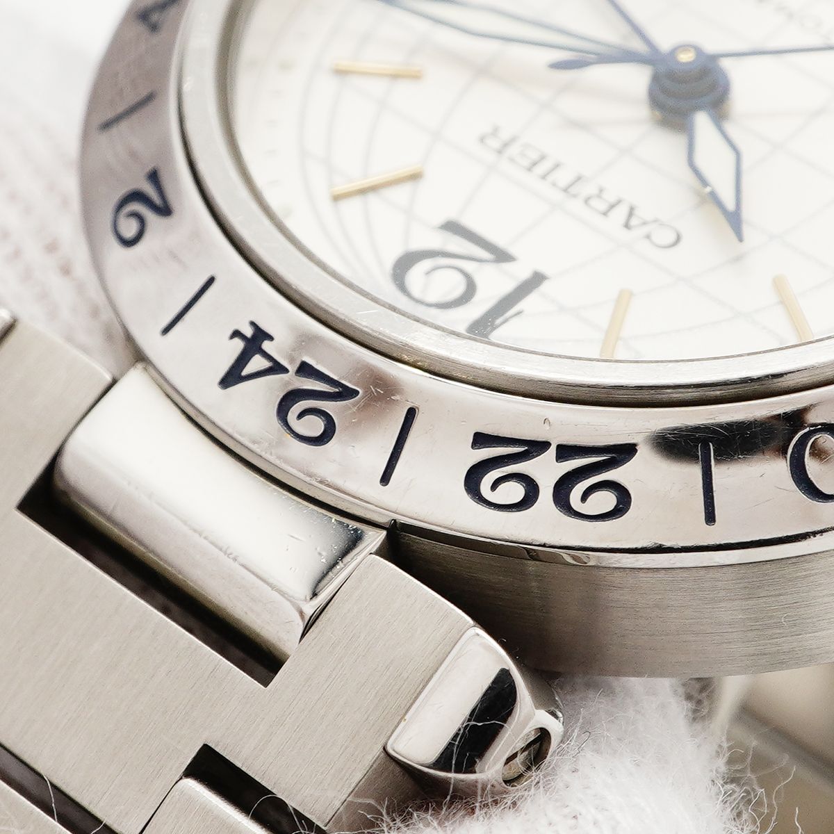 Cartier Pasha C Meridian GMT Silver Dial Watch — view 7
