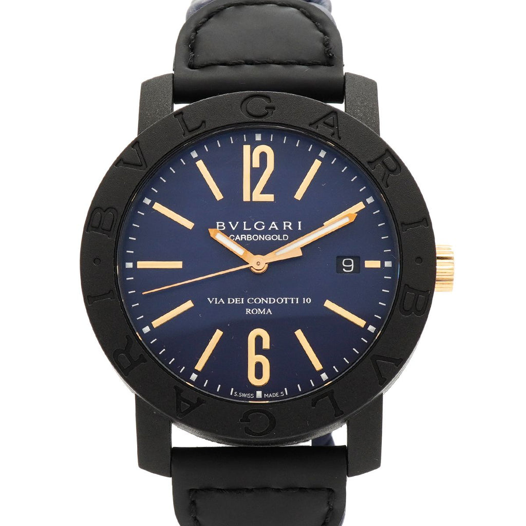Bvlgari Carbon Gold Blue Dial Watch