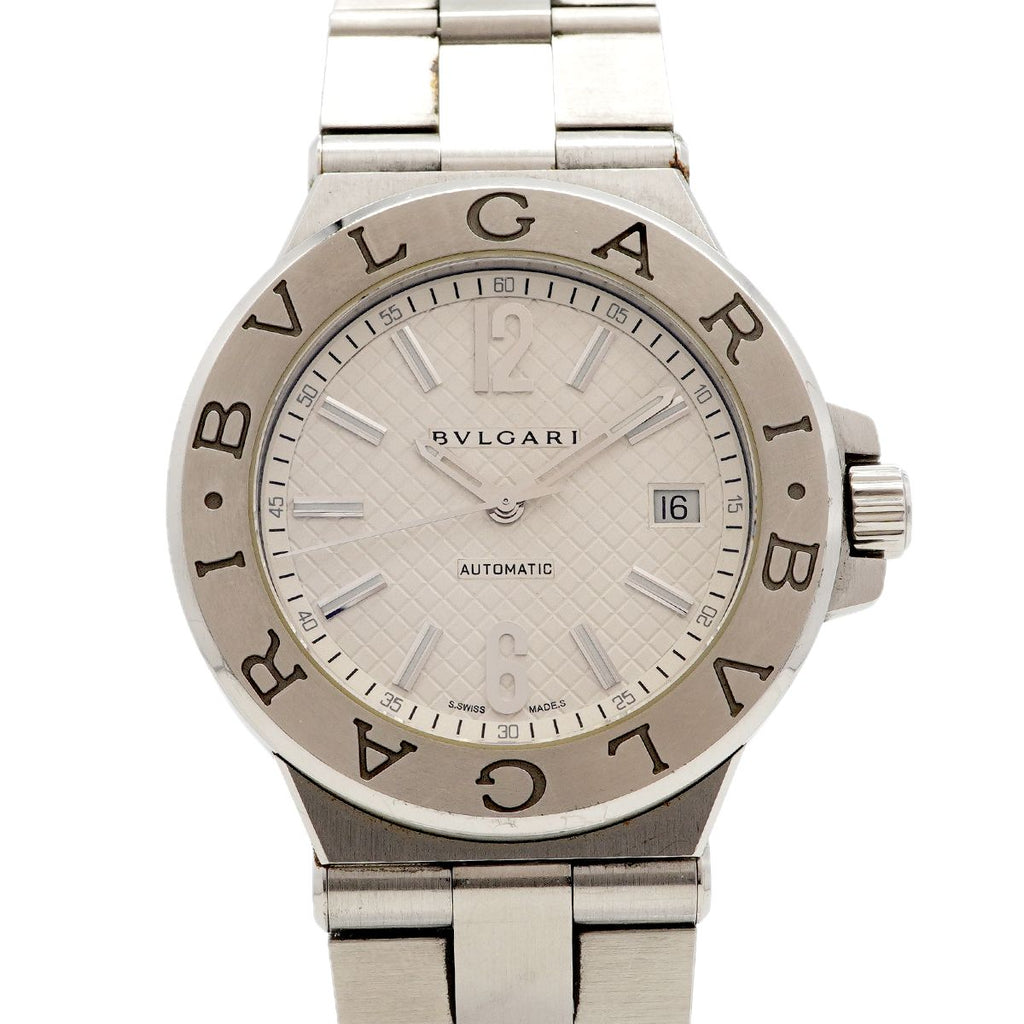 Bvlgari Diagono Date Silver Dial Watch