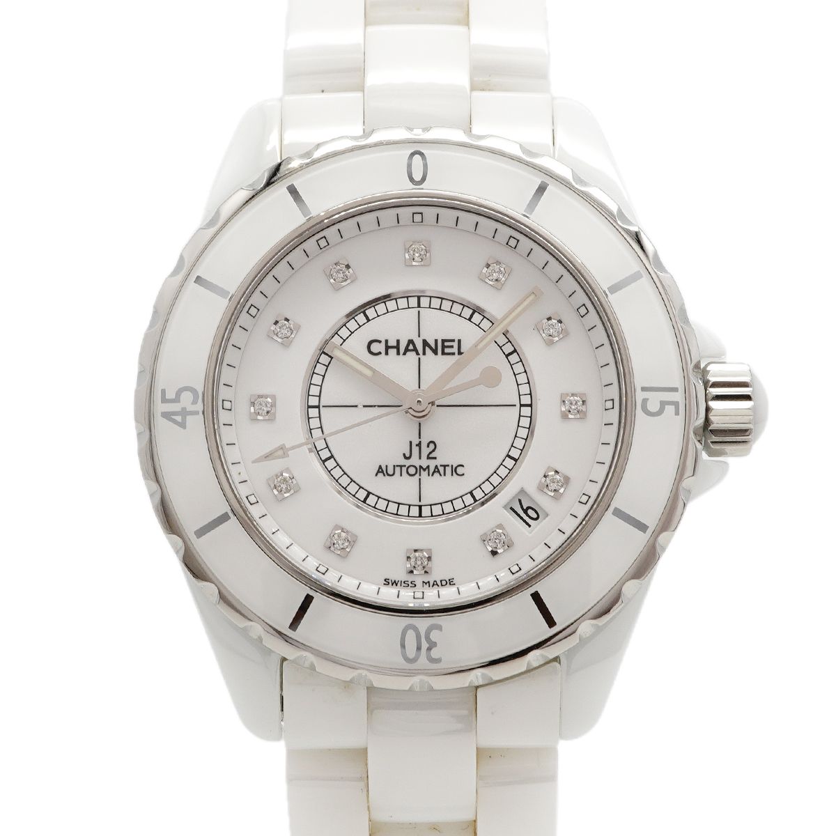 Chanel Diamond White Dial Watch