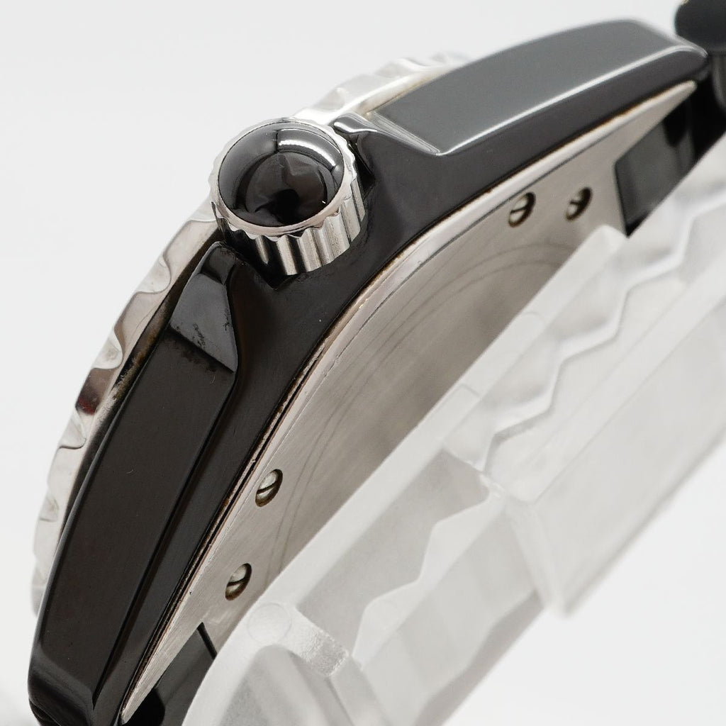 Chanel Diamond Black Dial Watch — view 9