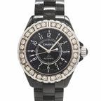 Chanel Diamond Black Dial Watch