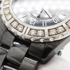 Chanel Diamond Black Dial Watch — view 7