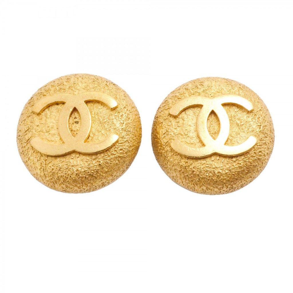 Chanel Earrings Vintage CC Logo Round