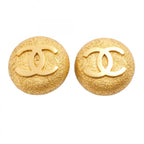 Chanel Earrings Vintage CC Logo Round