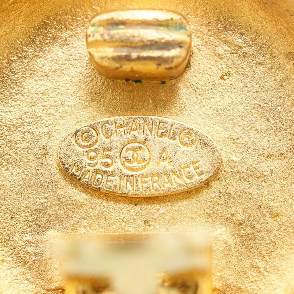 Chanel Earrings Vintage CC Logo Round — view 4