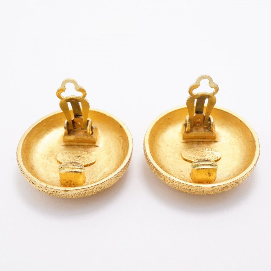 Chanel Earrings Vintage CC Logo Round — view 7
