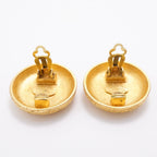 Chanel Earrings Vintage CC Logo Round — view 7