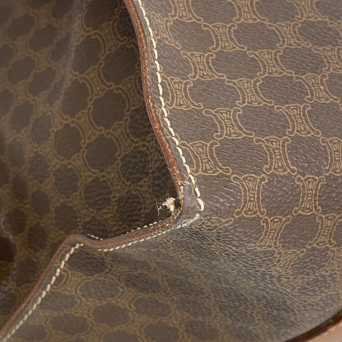 Celine Tote Macadam Brown Gold — view 6