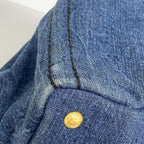 Prada Handbag Canapa Denim Navy Gold — view 7