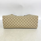 Gucci Tote GG Emblem Brown Moss Green Champagne Gold — view 3