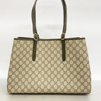 Gucci Tote GG Emblem Brown Moss Green Champagne Gold — view 6