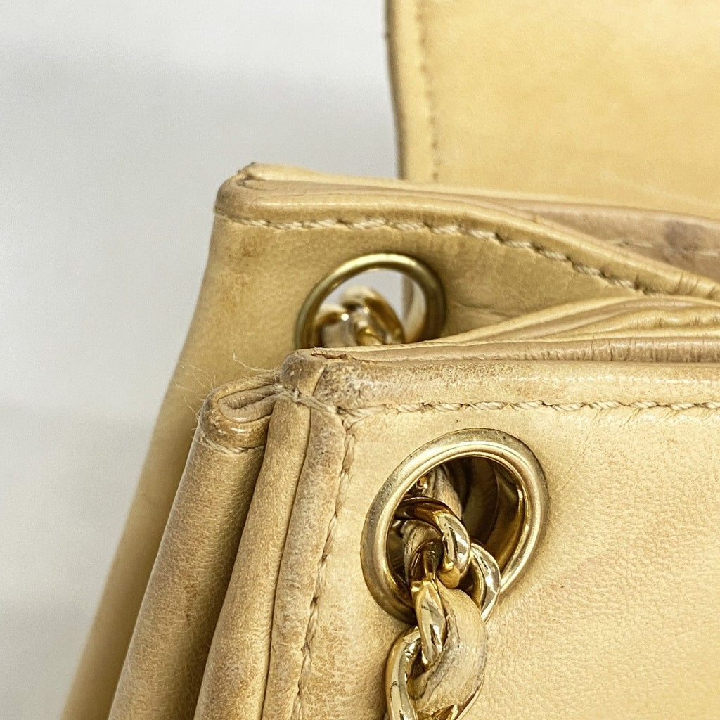 Chanel Shoulder Bag 2.55 Choco Bar Lambskin Light Brown Gold — view 8