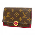 Louis Vuitton Wallet Monogram Portefeuille Floral Compact Fuchsia