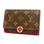 Louis Vuitton Wallet Monogram Portefeuille Floral Compact Fuchsia