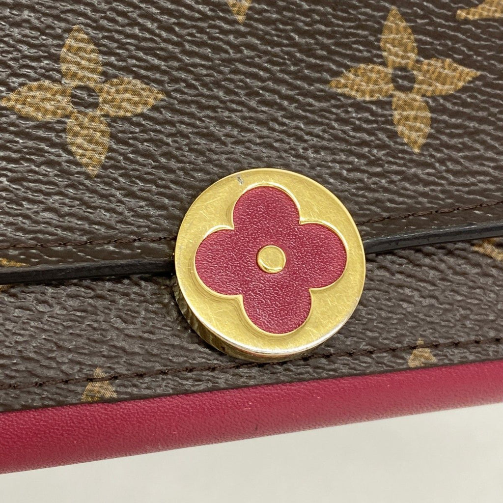 Louis Vuitton Wallet Monogram Portefeuille Floral Compact Fuchsia — view 7