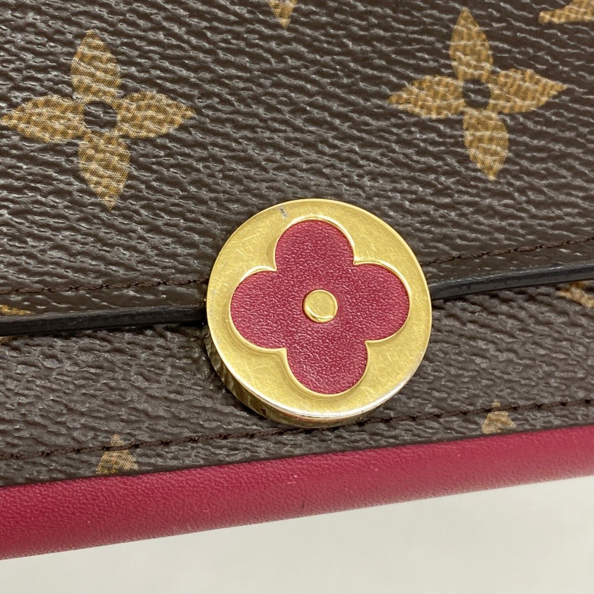 Louis Vuitton Wallet Monogram Portefeuille Floral Compact Fuchsia — view 7