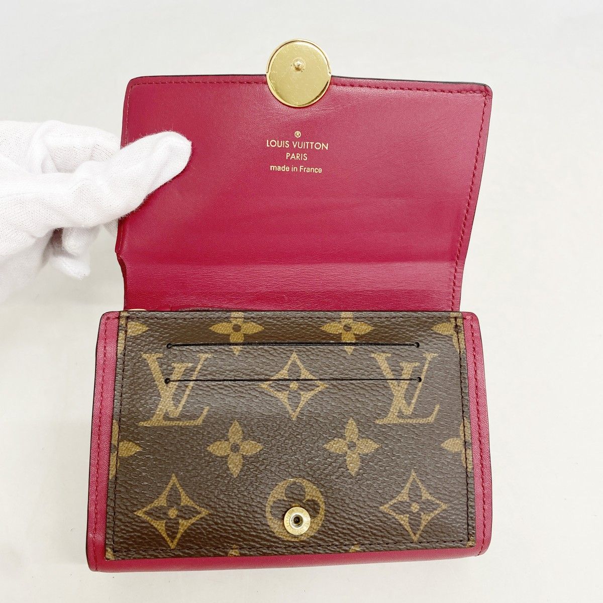 Louis Vuitton Wallet Monogram Portefeuille Floral Compact Fuchsia — view 8