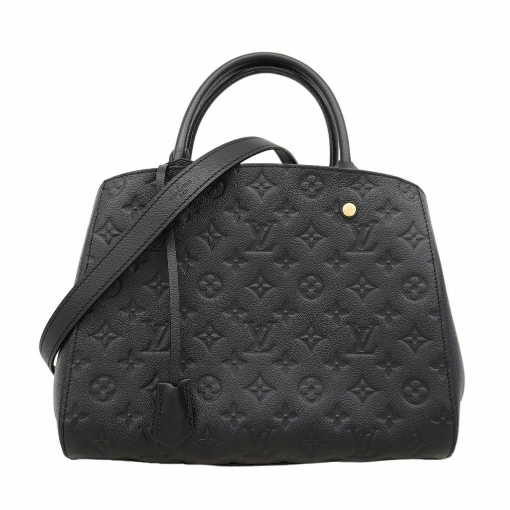 Louis Vuitton Handbag Monogram Empreinte Montaigne MM Noir 2-Way