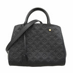 Louis Vuitton Handbag Monogram Empreinte Montaigne MM Noir 2-Way