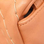 Chanel Shoulder Bag Stitch Lambskin Salmon Pink Gold — view 7