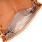 Chanel Shoulder Bag Stitch Lambskin Salmon Pink Gold — view 4