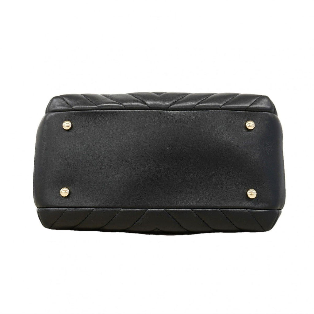 Chanel Handbag Blanc Lambskin Black Champagne Gold 2-Way — view 3