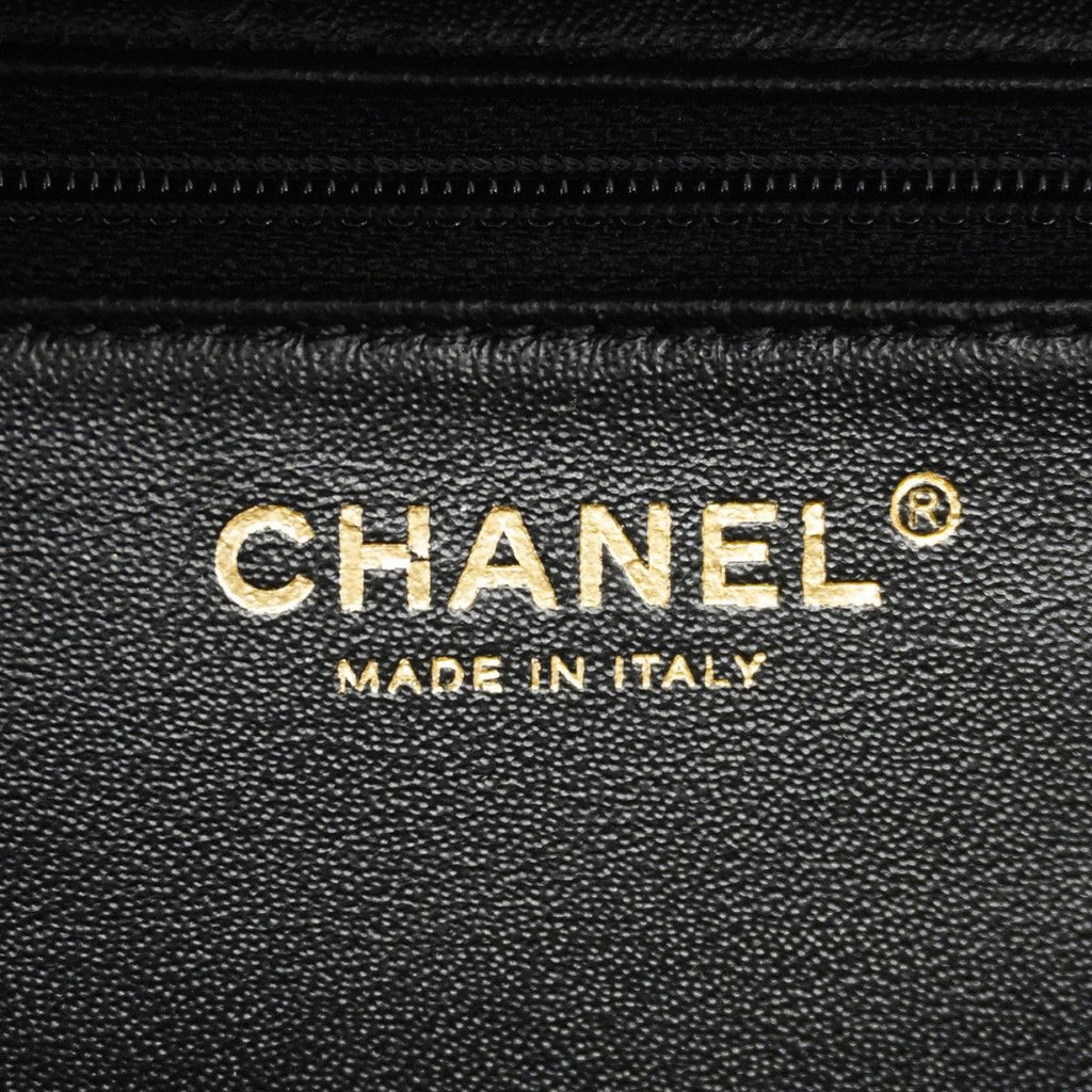 Chanel Handbag Blanc Lambskin Black Champagne Gold 2-Way — view 5