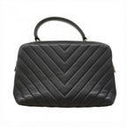 Chanel Handbag Blanc Lambskin Black Champagne Gold 2-Way — view 9