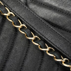 Chanel Handbag Blanc Lambskin Black Champagne Gold 2-Way — view 8