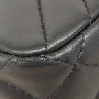 Chanel Shoulder Bag Chez Blanc Lambskin Black Silver — view 6